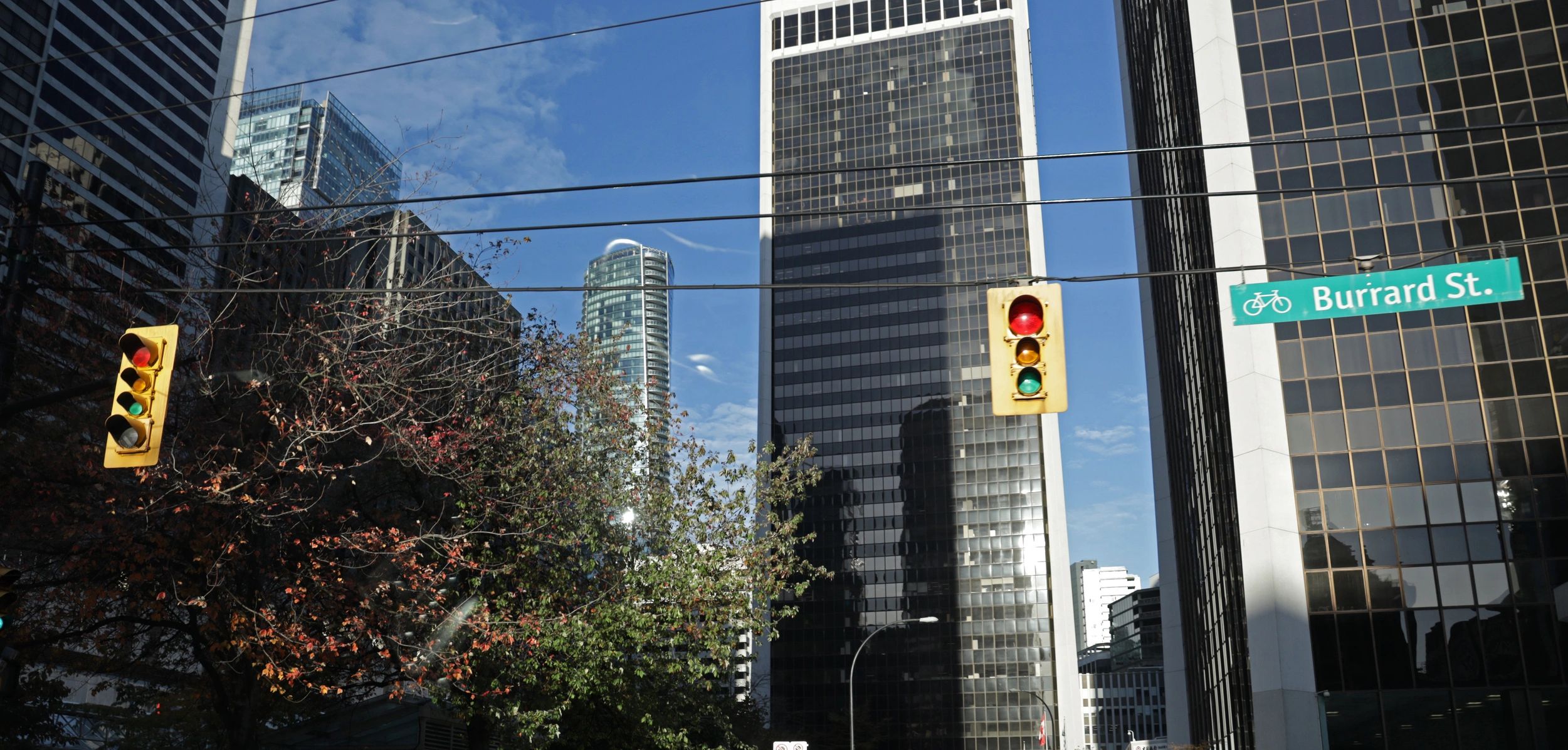 Commercial buildings in Downtown Vancouver, BC representing coastal exposure and long-term asset value