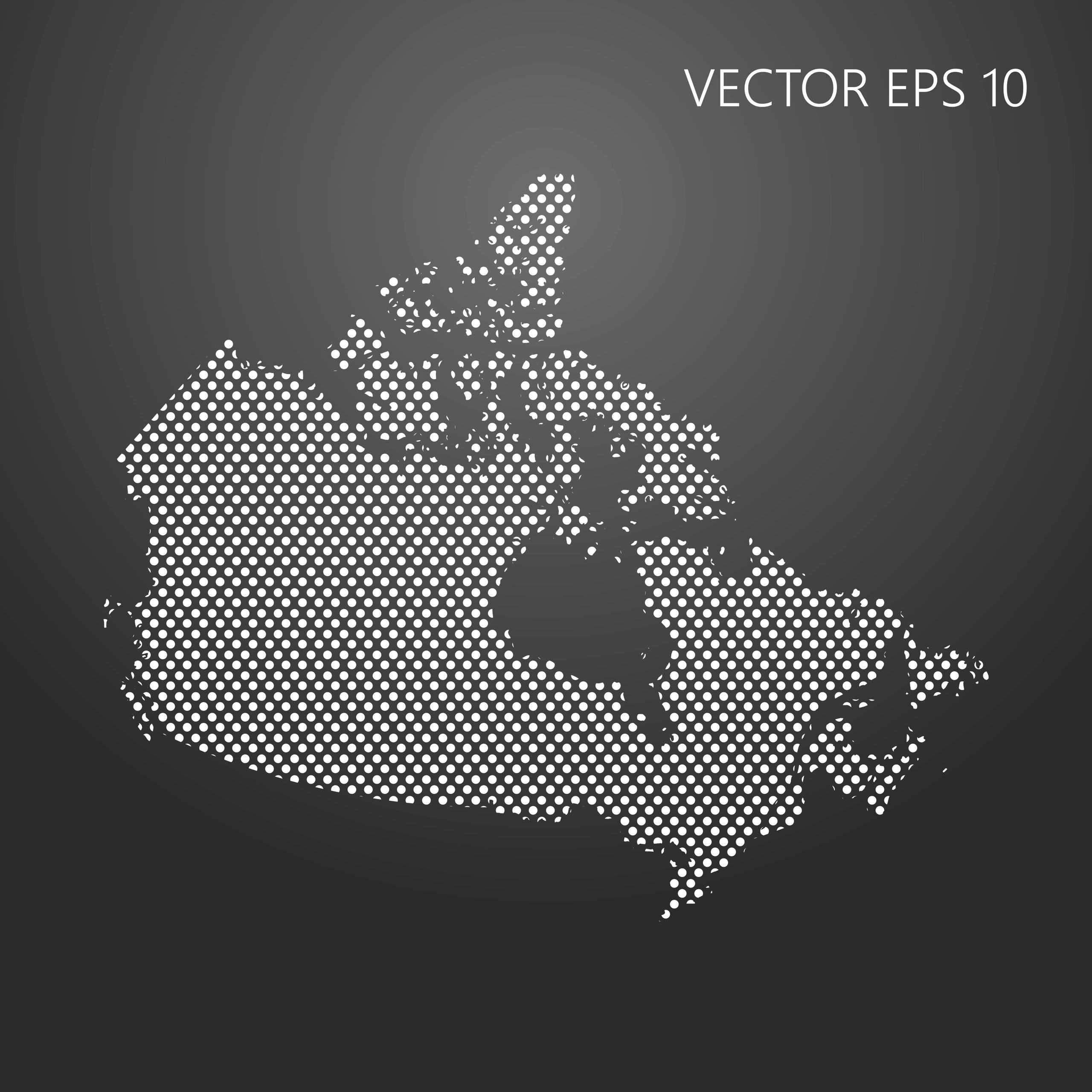 Dotted map of Canada representing Canadian Roofing Group national coverage